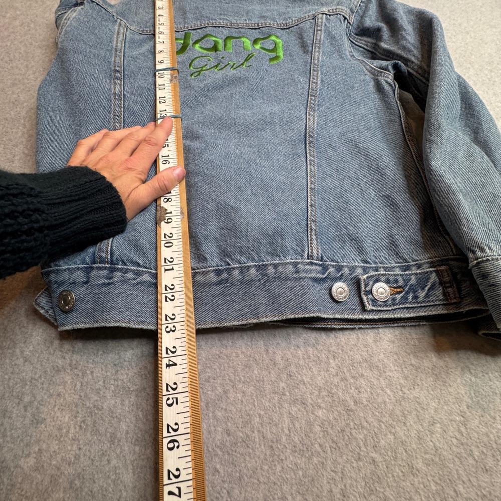 Levi's Denim Jacket Dang Girl‎ Embroidered Light Wash Women's - Picture 3 of 5